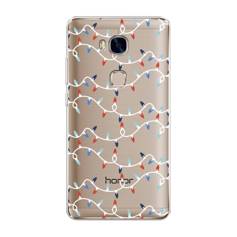 

Чехол для Honor 5X "Разноцветная гирлянда", Белый;красный;синий, 60550-5