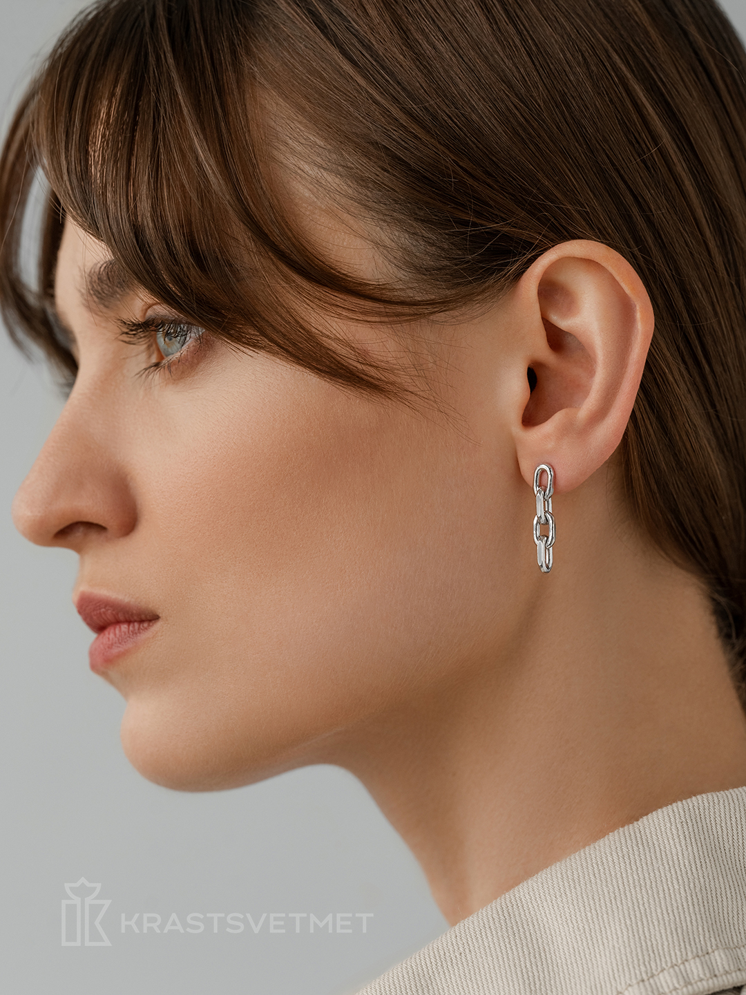 

Серьги пусеты из серебра Krastsvetmet НС22-381-3, НС22-381-3
