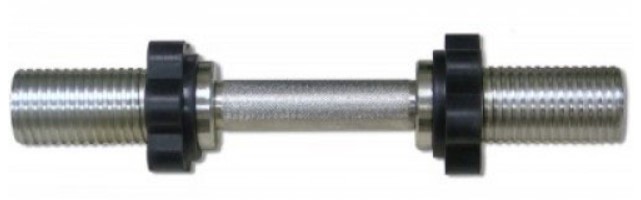 Гриф для штанги гантельный MB Barbell MB-BarM50-M390B 39 см, 50 мм