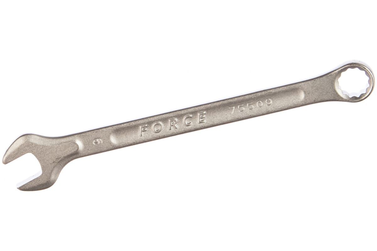 FORCE 75509 Ключ комбинированный 9 мм разрезной ключ force