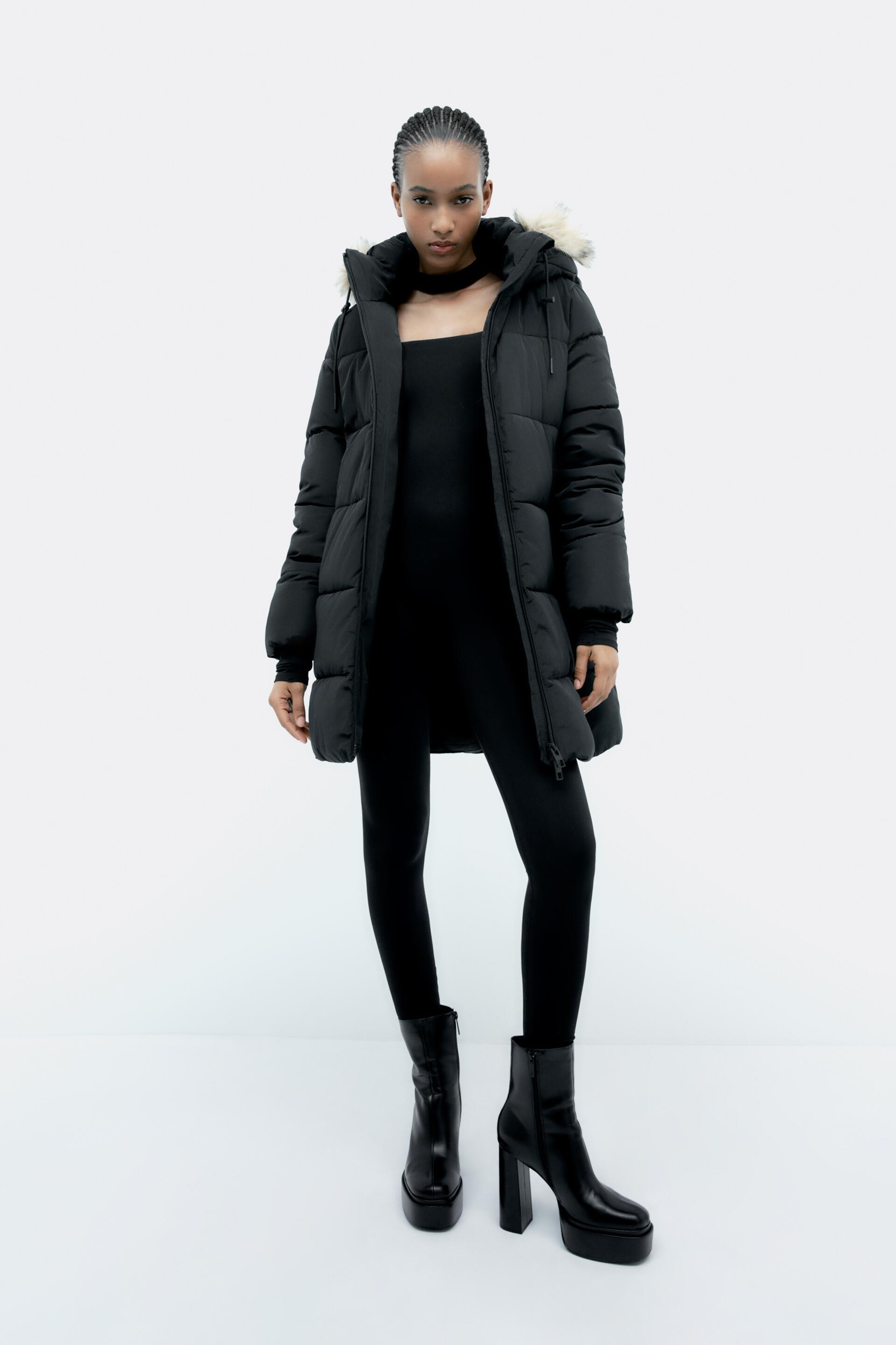 

Пальто женское ZARA 03427848 черное XL (доставка из-за рубежа), 03427848