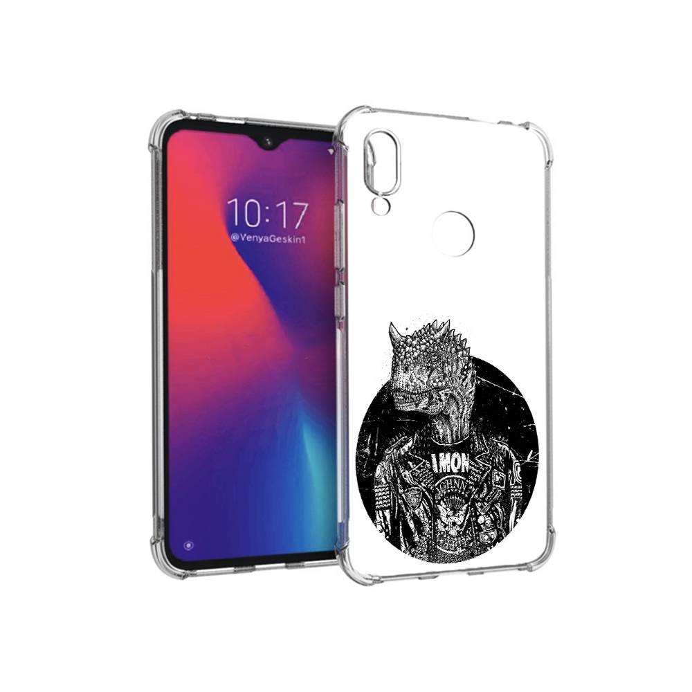 

Чехол MyPads Tocco для Xiaomi Redmi Note 7 динозавр в куртке (PT125338.275.328), Прозрачный, Tocco