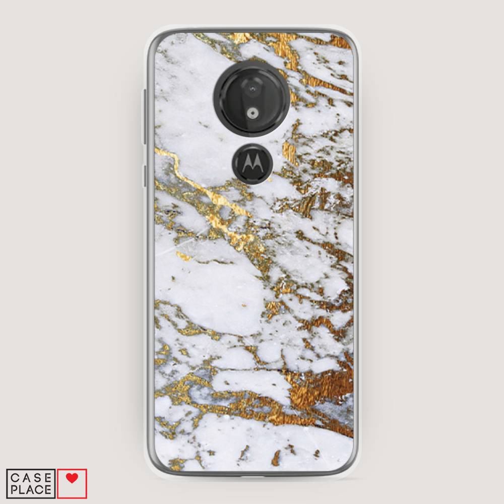 фото Чехол awog "белый мрамор" для motorola moto g7 power