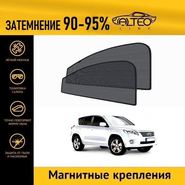 

Автошторки ALTEO на Toyota Rav 4, 3, 2 restyle(XA30) (2010-2013) 5-ти дверный
