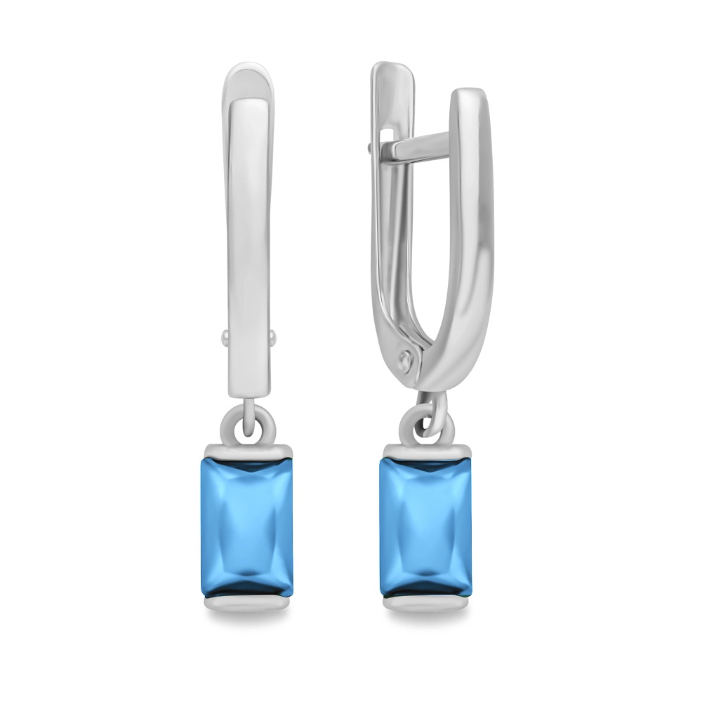 

Серьги подвески из серебра 585Gold 702010814, топаз, 702010814