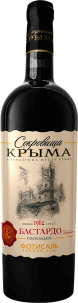 

Вино "Сокровища Крыма" Бастардо Каберне полусладкое, 0,75 л