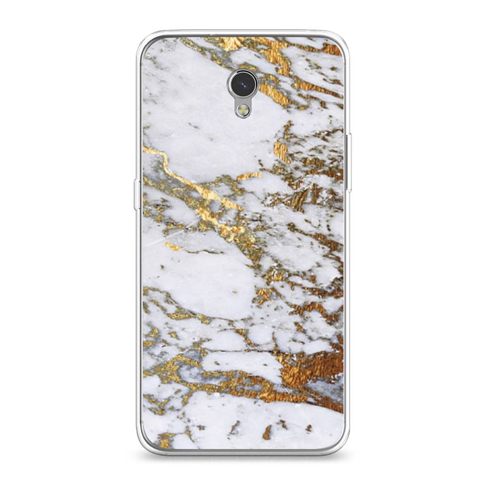 фото Чехол awog "белый мрамор" для zte blade v7