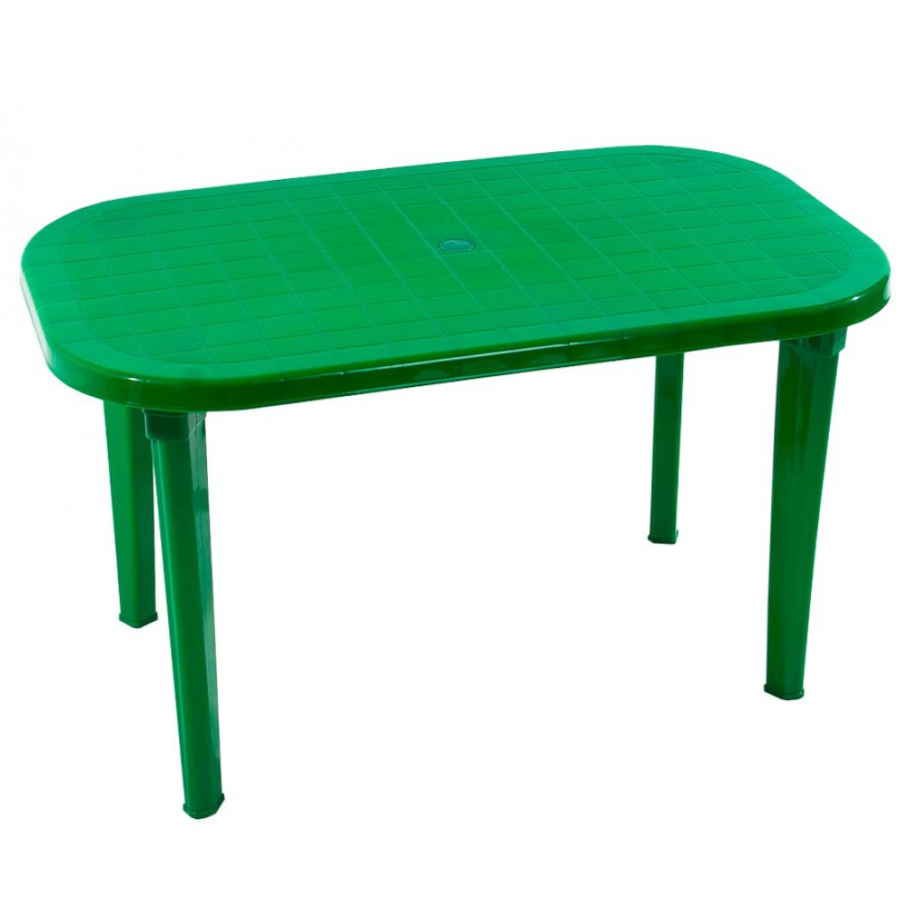 фото Стол пластиковый арт.сп2-мт015 овальный (зеленый) элластик-пласт