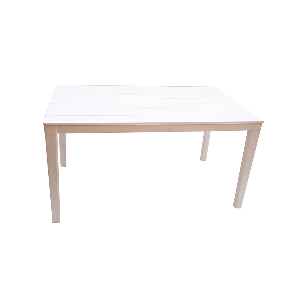 Стол для дачи обеденный Элластик-пласт Прованс 3723-мт001 белый 140х80х70 см