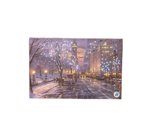 фото Светящееся оптико-волоконное настенное панно нью йорк - центральный парк 38x58 см kaemingk