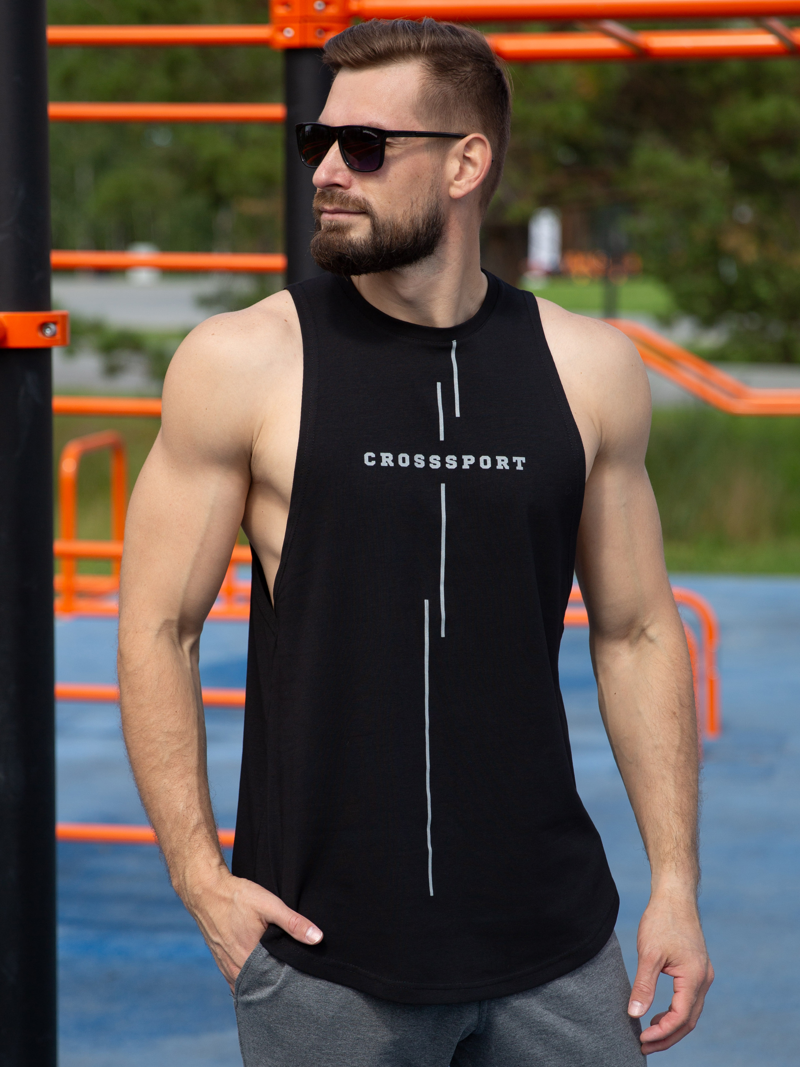 

Майка мужская CROSSSPORT Ммк-039 черная 54 RU, Черный, Ммк-039