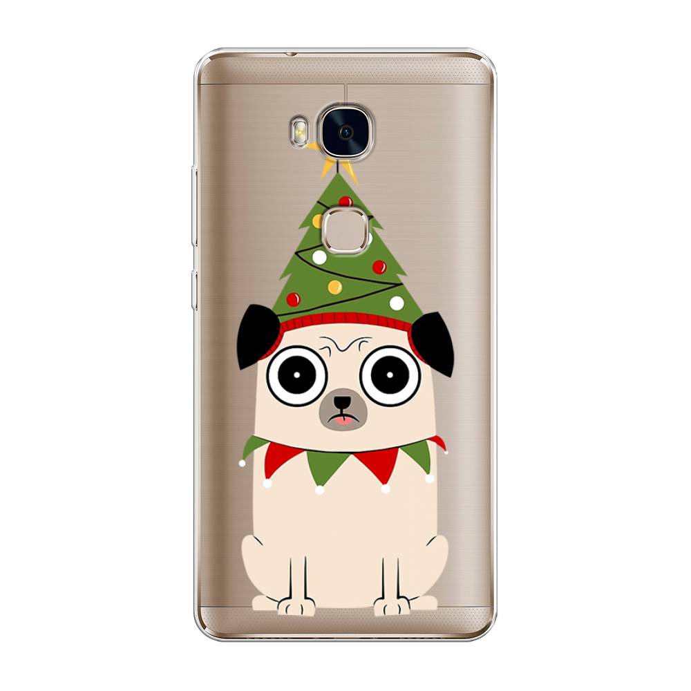 

Чехол для Honor 5X "Собачка с ёлочкой", Бежевый;красный;зеленый, 60550-1