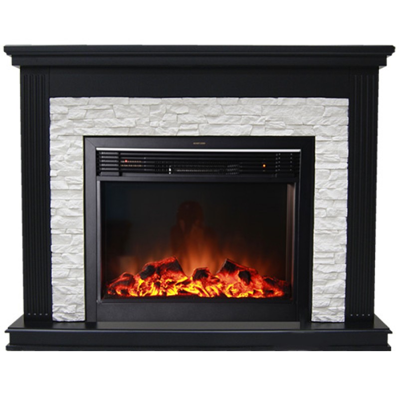 Электрический камин Inter Flame Остин (Темный Дуб) с очагом Fobos