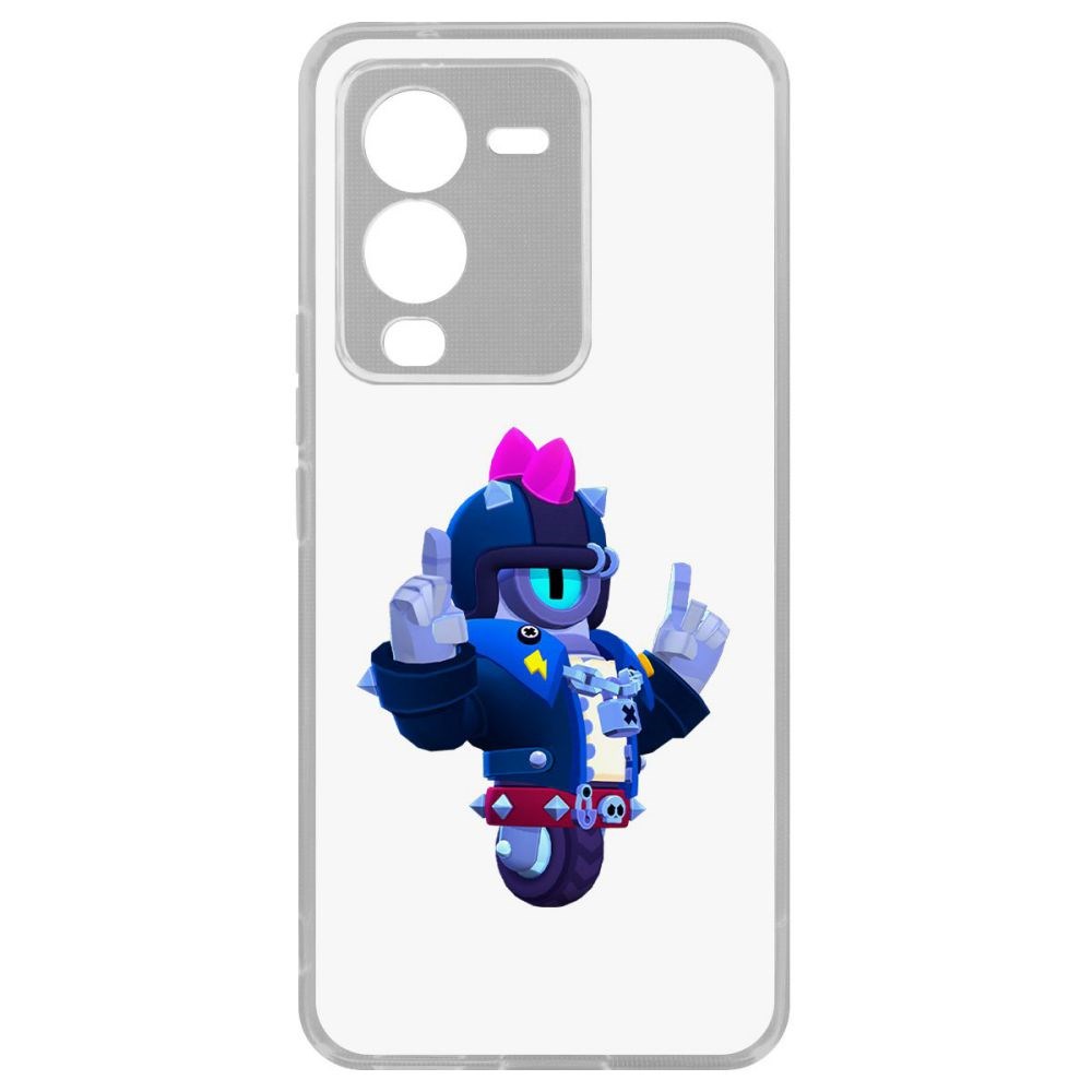

Чехол-накладка Brawl Stars-Дикий Сту для Vivo V25 Pro, Прозрачный