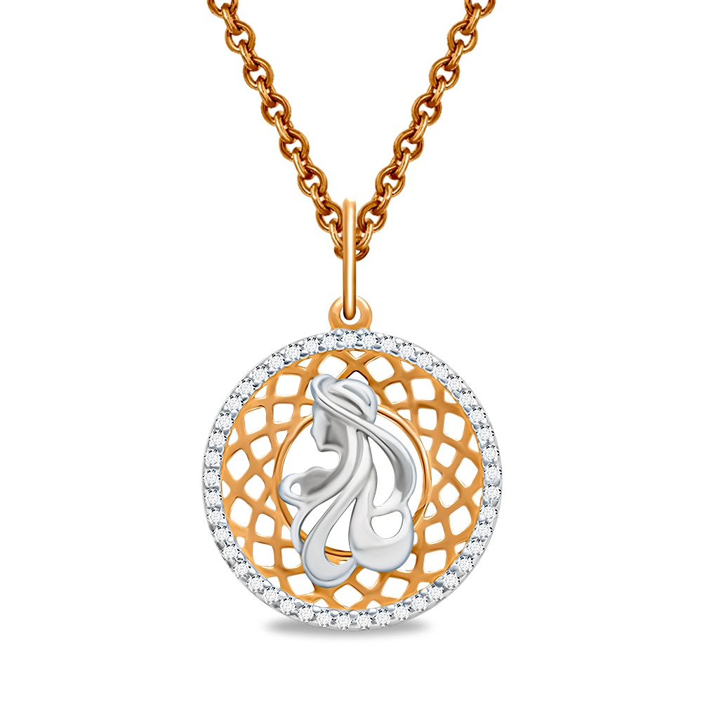 

Подвеска из серебра 585Gold 903002663, фианит, 903002663