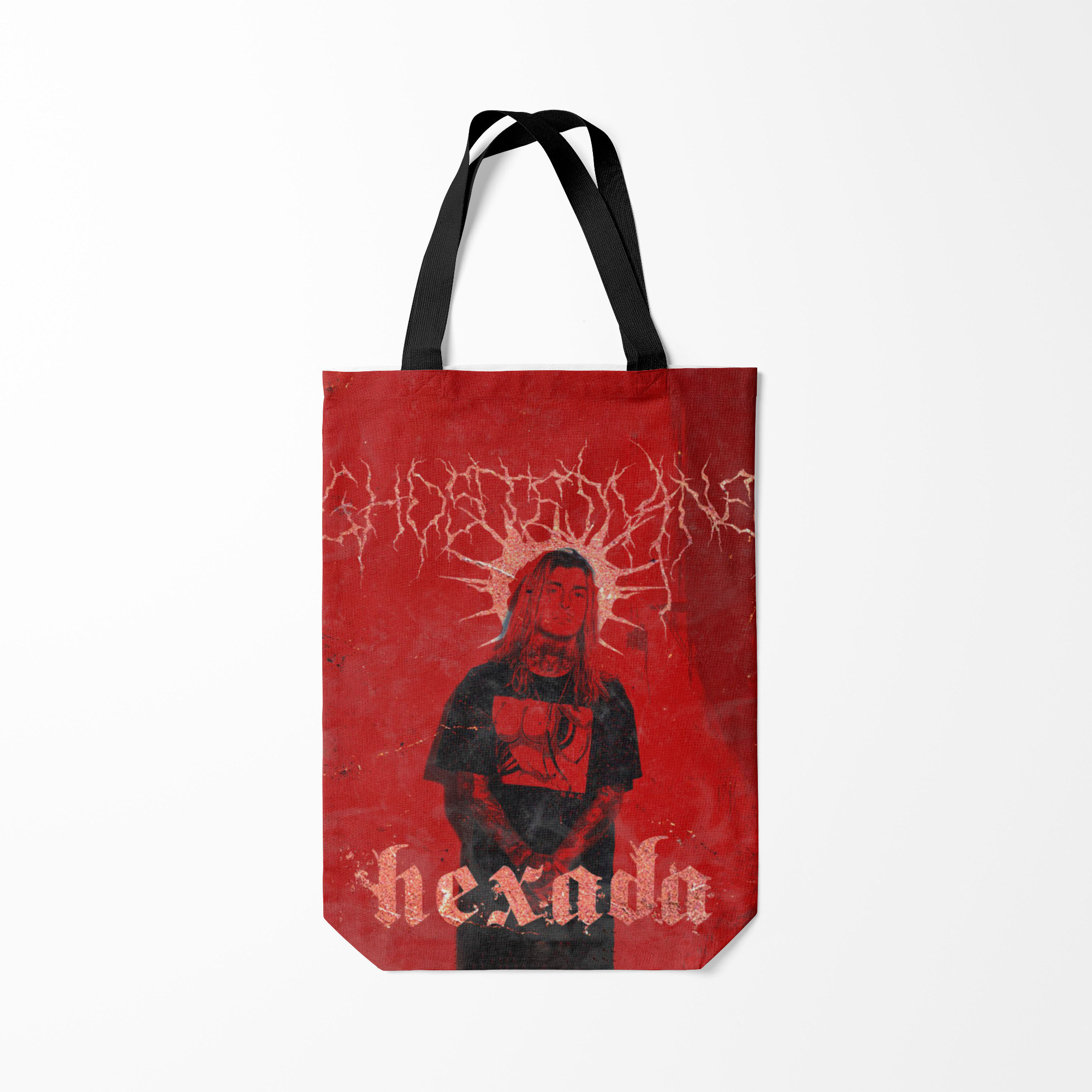 

Сумка шoппер унисекс Burnettie Ghostemane Hexada, красный, Ghostemane Hexada