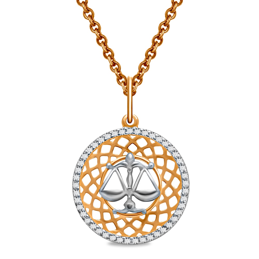 

Подвеска из серебра 585Gold 903002684, фианит, 903002684
