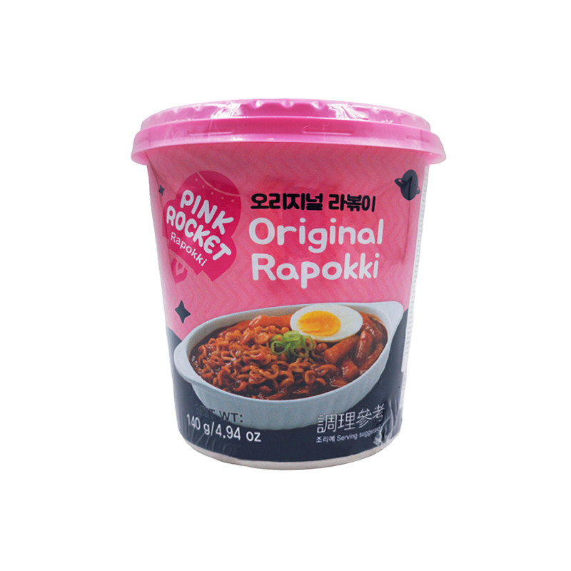 Рисовые палочки Young Poong Pink Rocket с лапшой рапокки с оригинальным вкусом, 140 г