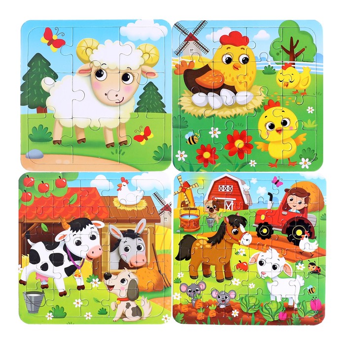 

Пазл Puzzle Time 4 в 1 Ферма 4613175, 4613175-1