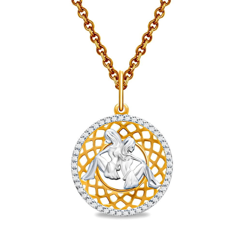 

Подвеска из серебра 585Gold 903002710, фианит, 903002710