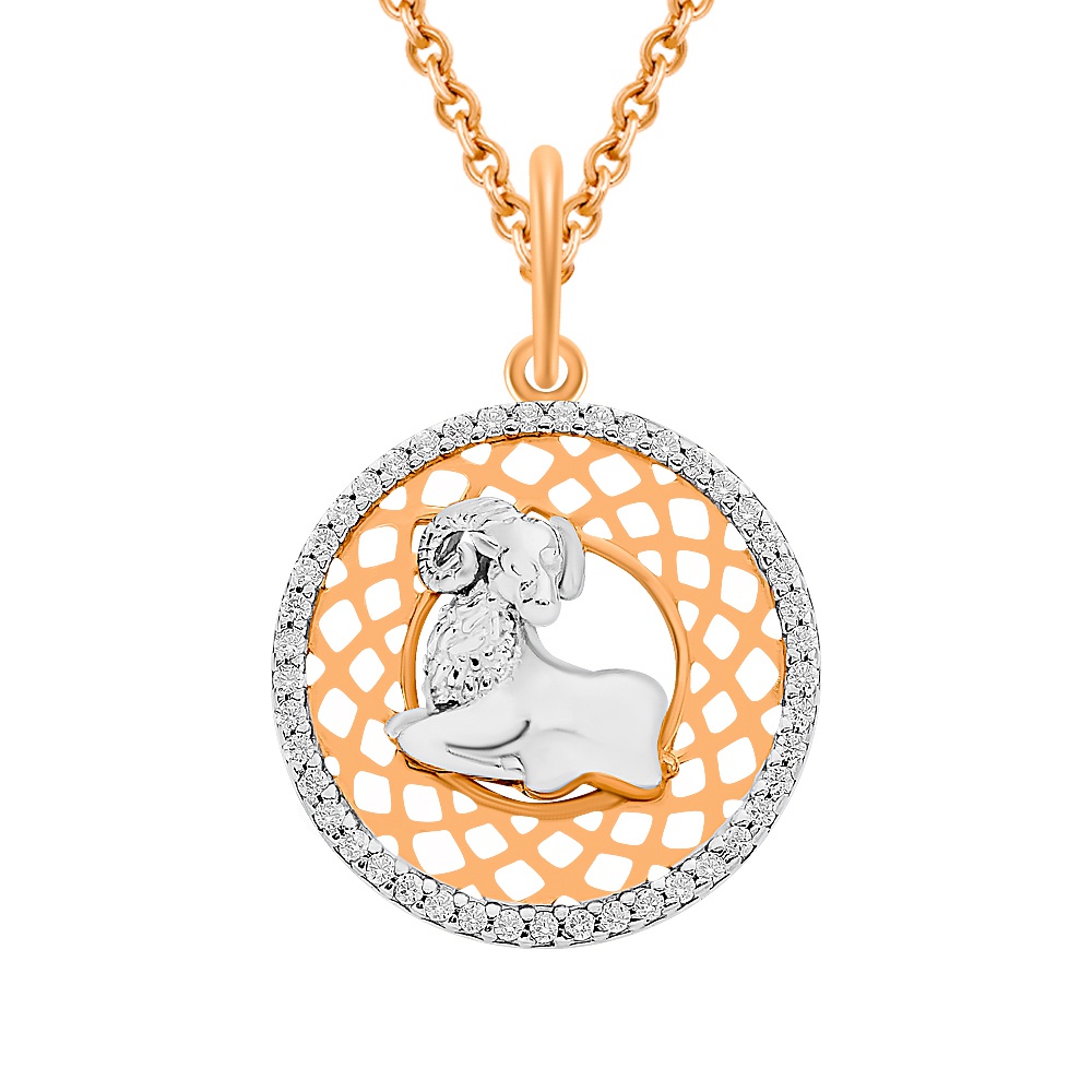 

Подвеска из серебра 585Gold 903002715, фианит, 903002715