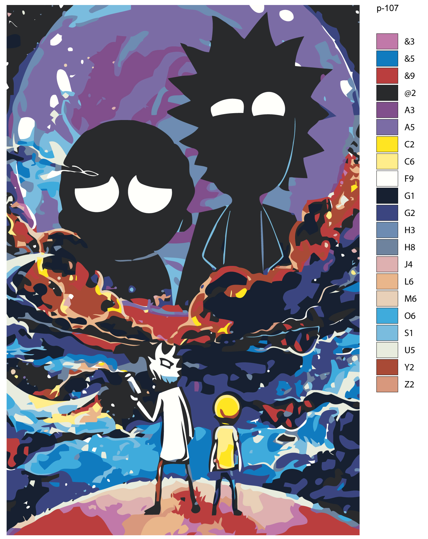 

Картина по номерам 40x60 Живопись по номерам, IIIR-p-107, IIIR-p-107 рик и морти