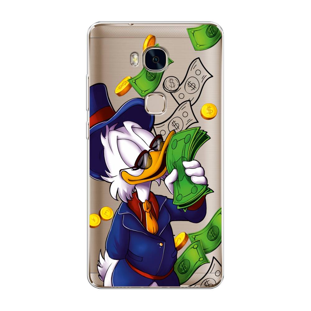 

Чехол для Honor 5X "Scrooge McDuck with Money", Синий;зеленый;белый, 60550-6