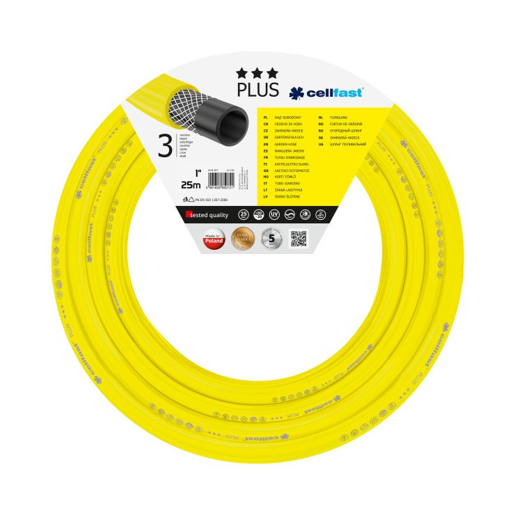 

Шланг для полива Cellfast Садовый шланг 4 слоя IDEAL 1/2" 20 m Cellfast 10-240 10-230, Желтый, Садовый шланг 4 слоя IDEAL 1/2" 20 m Cellfast 10-240
