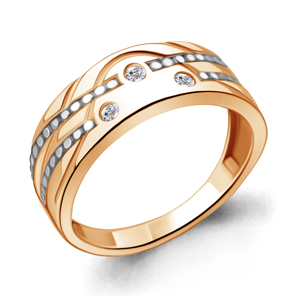 

Кольцо из серебра с фианитом р.  Aquamarine 68757А_925_з, 68757А_925_з