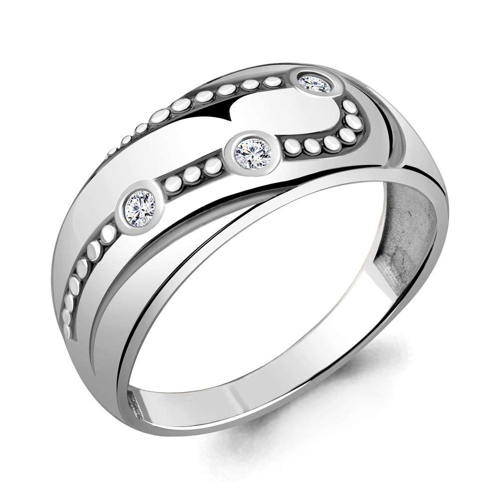 

Кольцо из серебра с фианитом р. , Aquamarine 68758А_925_р, 68758А_925_р