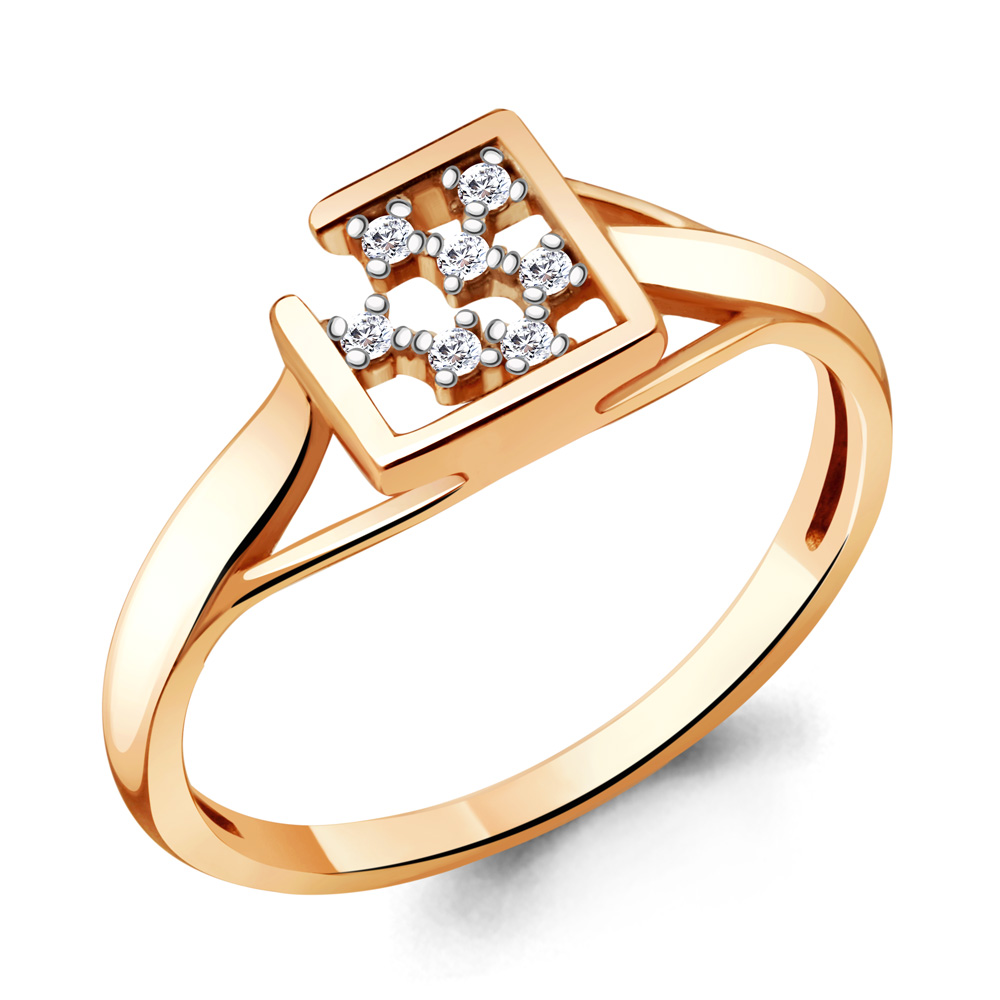

Кольцо из серебра с фианитом р. 18,5 Aquamarine 68762А_925_з, 68762А_925_з