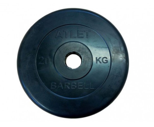 

Диск для штанги MB Barbell Atlet 20 кг, 51 мм черный, Atlet