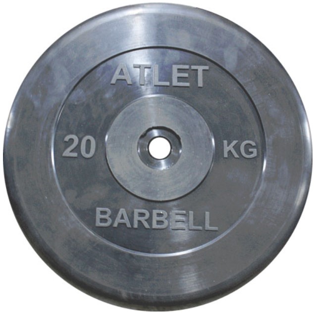 

Диск для штанги MB Barbell Atlet 20 кг, 31 мм черный, Atlet