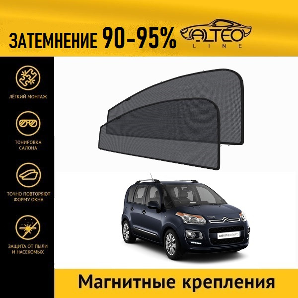 

Автошторки ALTEO на Citroen C3 Picasso, 1 рестайлинг (2012-2015)