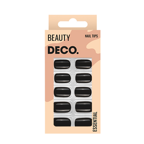 Набор накладных ногтей DECO. ESSENTIAL black side (24 шт+ клеевые стикеры 24 шт)