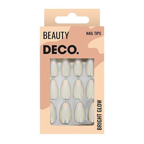 Набор накладных ногтей DECO. BRIGHT GLOW sand sparkle (24 шт + клеевые стикеры 24 шт)
