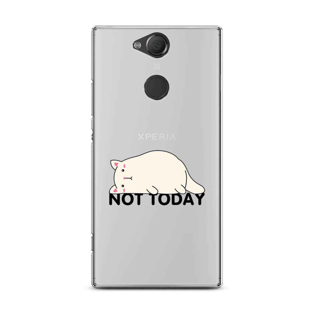 

Чехол на Sony Xperia XA2 Plus "Cat not today", Белый;розовый;черный, 53550-1