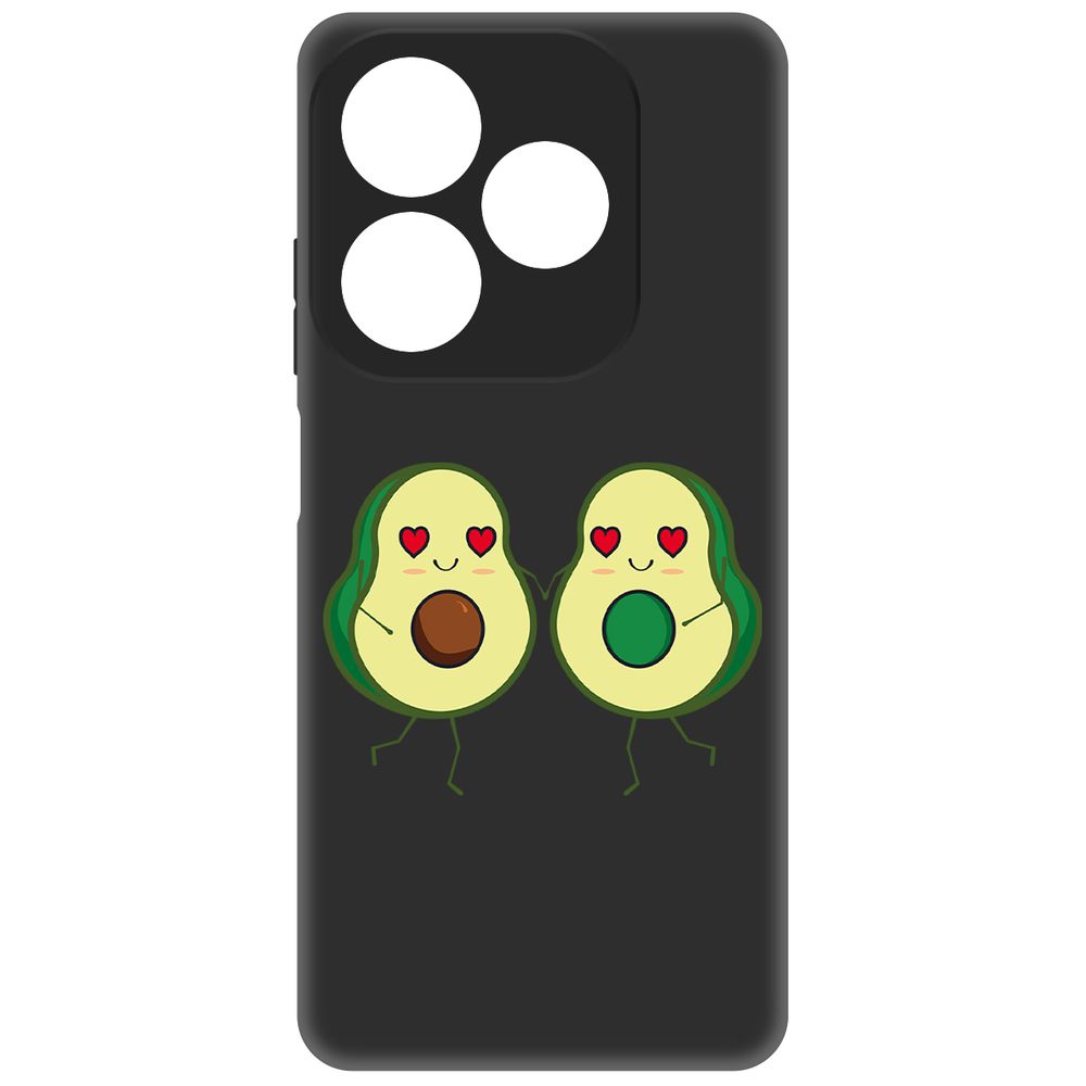 

Чехол-накладка Krutoff Soft Case Авокадо Пара для INFINIX Smart 8 Pro черный