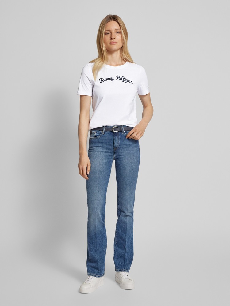 

Футболка женская Tommy Hilfiger WW0WW42589 белая XXL, Белый, WW0WW42589