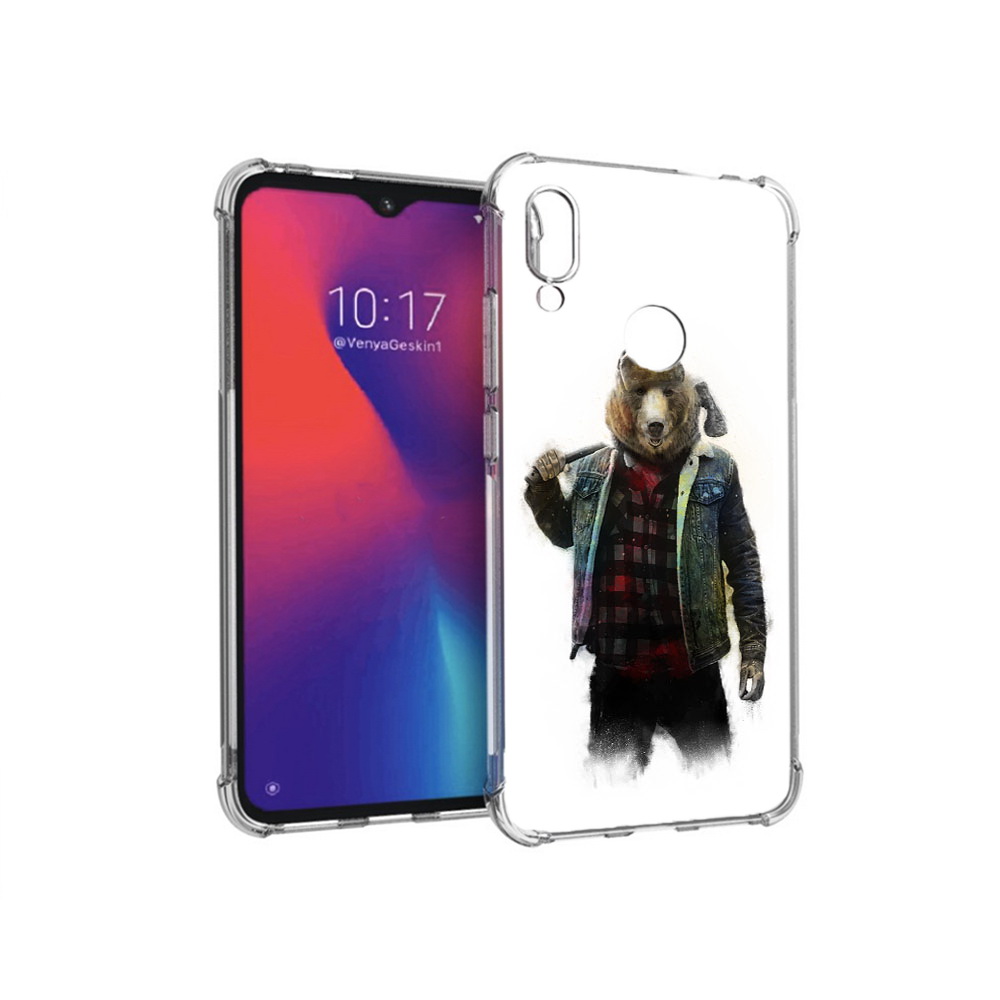 

Чехол MyPads Tocco для Xiaomi Redmi Note 7 медведь с топором (PT125338.275.469), Прозрачный, Tocco