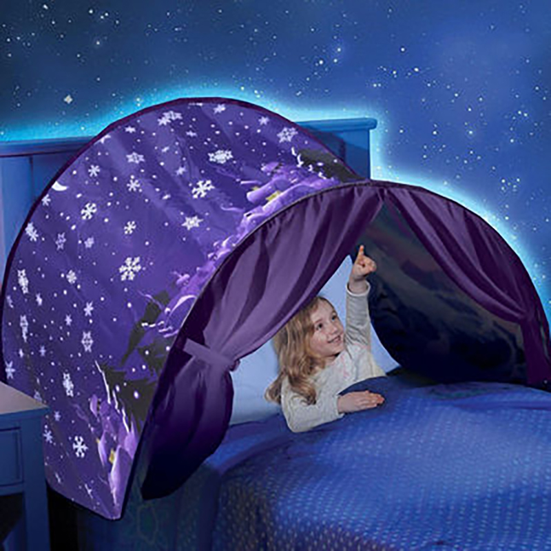 фото Игровой тент палатка baziator для детской кровати dream tents снежинки w0191d