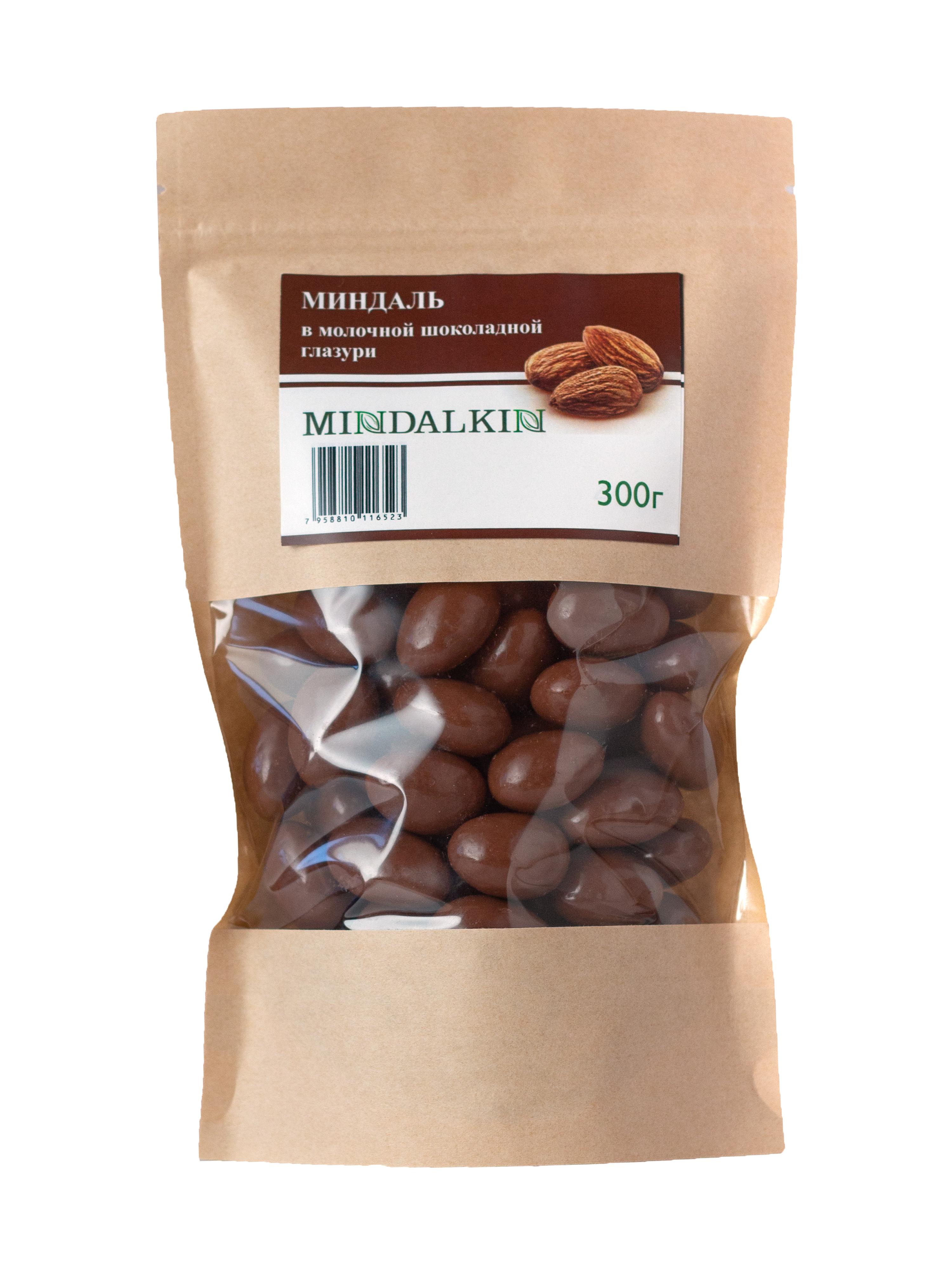 

Миндаль MINDALKIN в молочной шоколадной глазури, 300 гр.