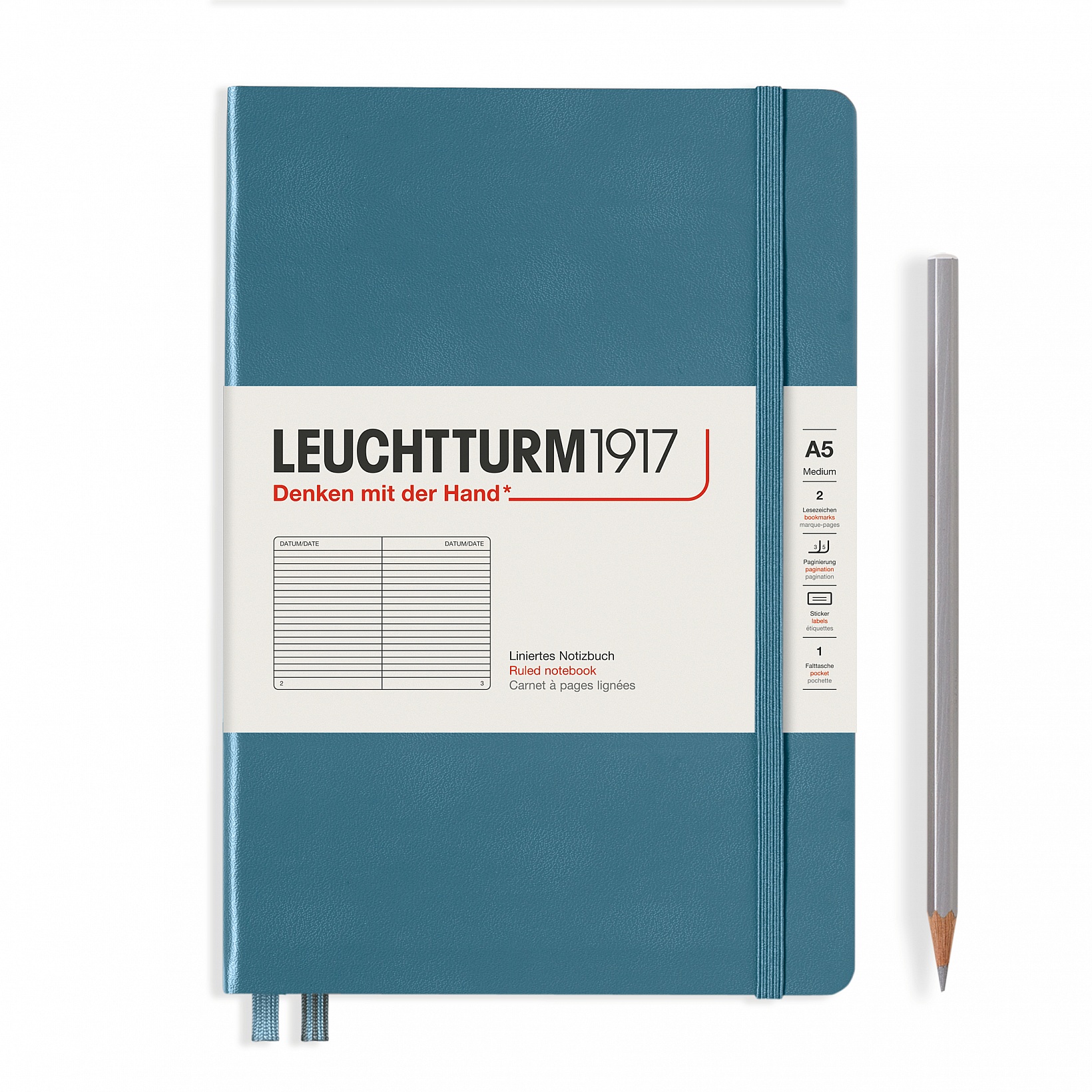 Записная книжка Leuchtturm Rising Colours А5 в линейку 125 листов тв. обложка