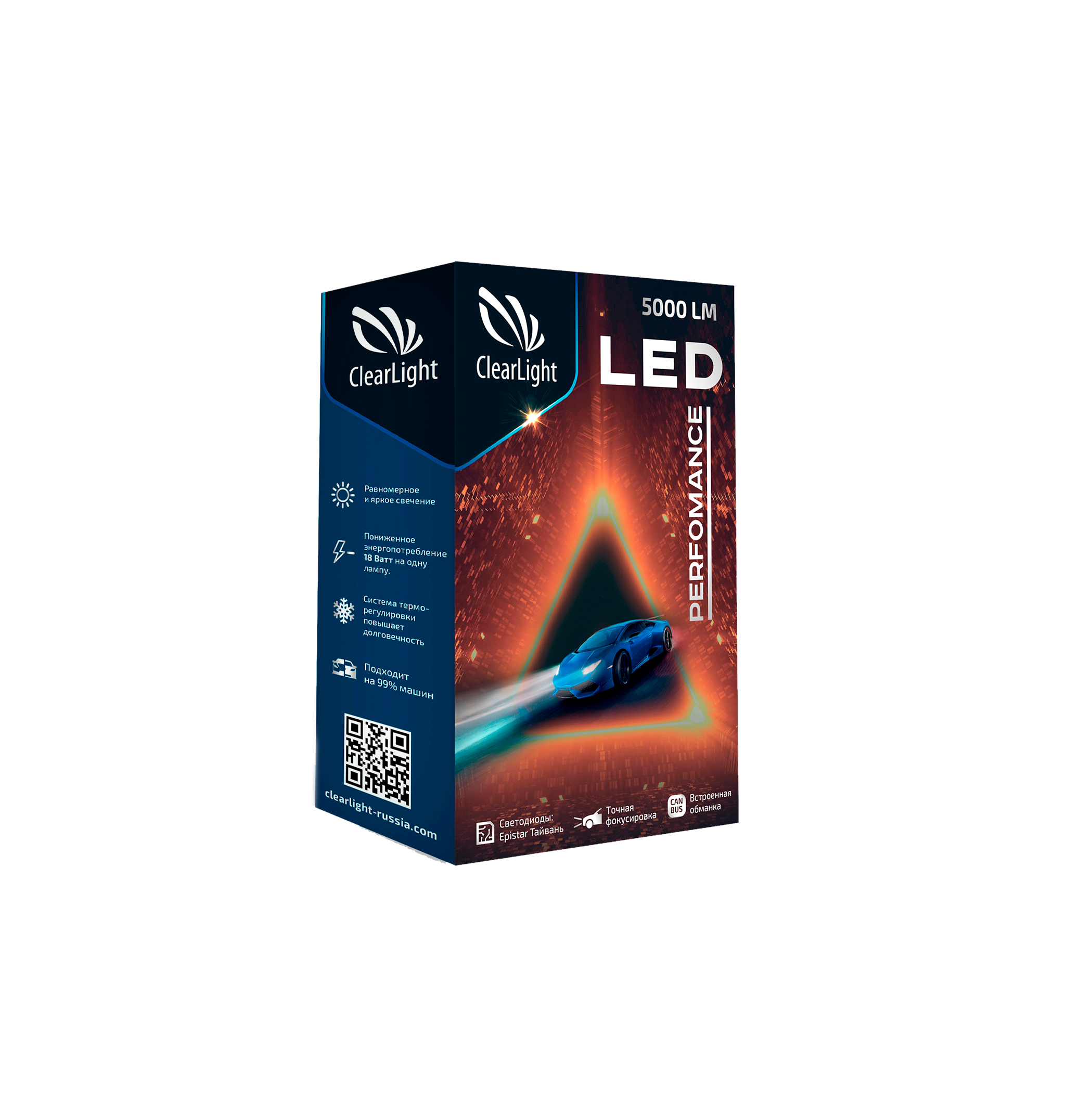 Комплект ламп LED Clearlight Performance H8/H9/H11 7500 lm (2 шт) 6000K