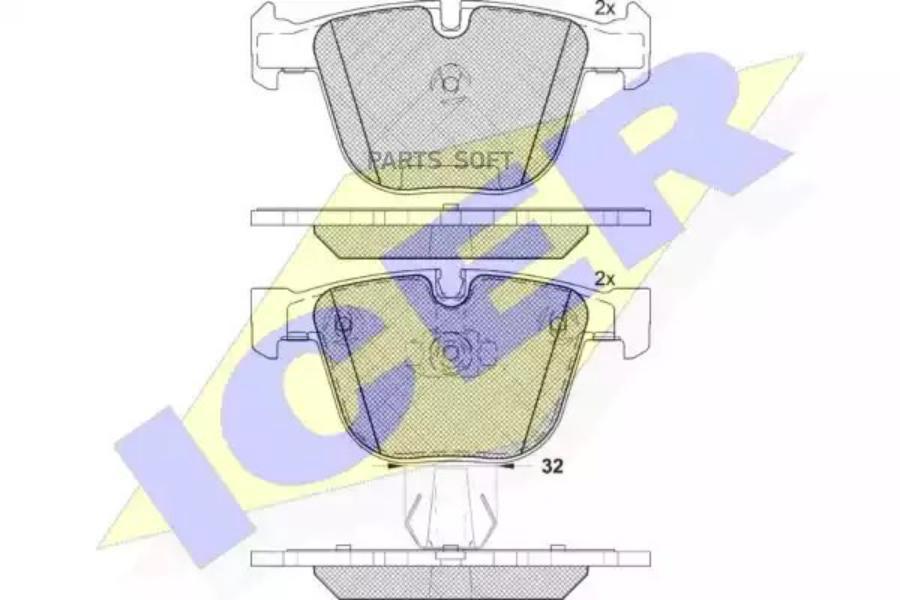 

Колодки Задние Bmw E60/E65/X5(E70)/X6(E71) All 02-> Icer 181687 Icer арт. 181687