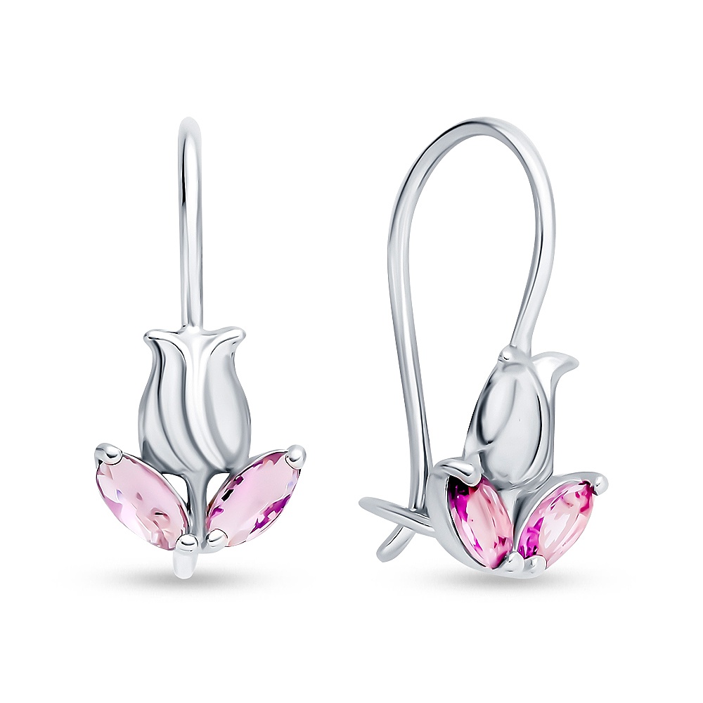 

Серьги из серебра 585Gold 902000833, фианит, 902000833