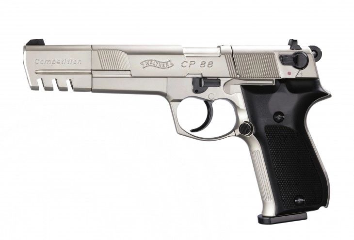 Пневматический пистолет вальтер Umarex Walther CP88 Competition nickel 4,5 мм