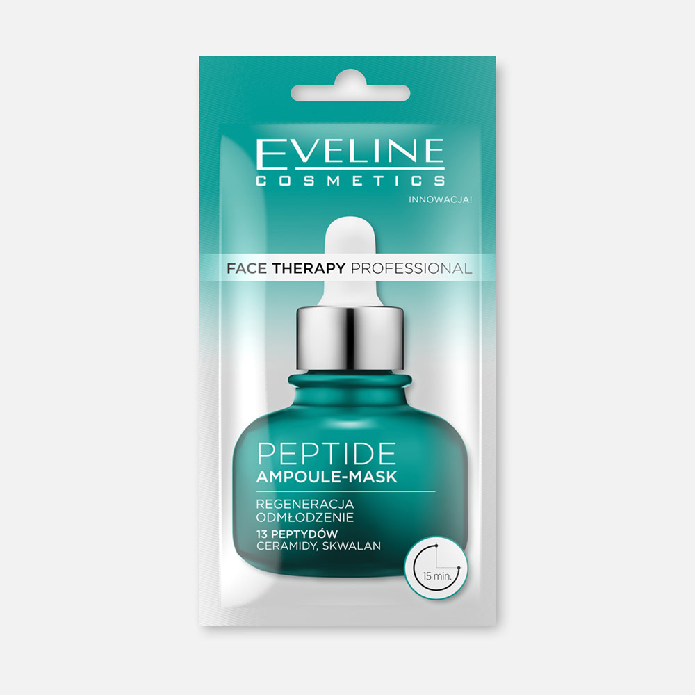 Маска для лица Eveline Face Therapy Professional с пептидами, 8 мл thinkco маска салфетка для лица с пептидами time back peptide mask 23