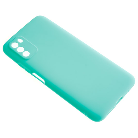 фото Силиконовый чехол tpu case матовый для xiaomi poco m3 бирюзовый pc