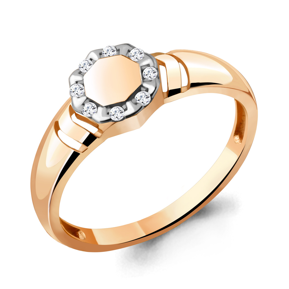 

Кольцо из серебра с фианитом р. 17,5 Aquamarine 68771А_925_з, 68771А_925_з